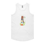 Ladies' Sleeveless T-shirt Reading Girl