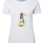 Basic T-Shirt Reading Girl T-shirt Ladies
