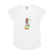 Ladies' Cap-sleeve T-shirt Reading Girl
